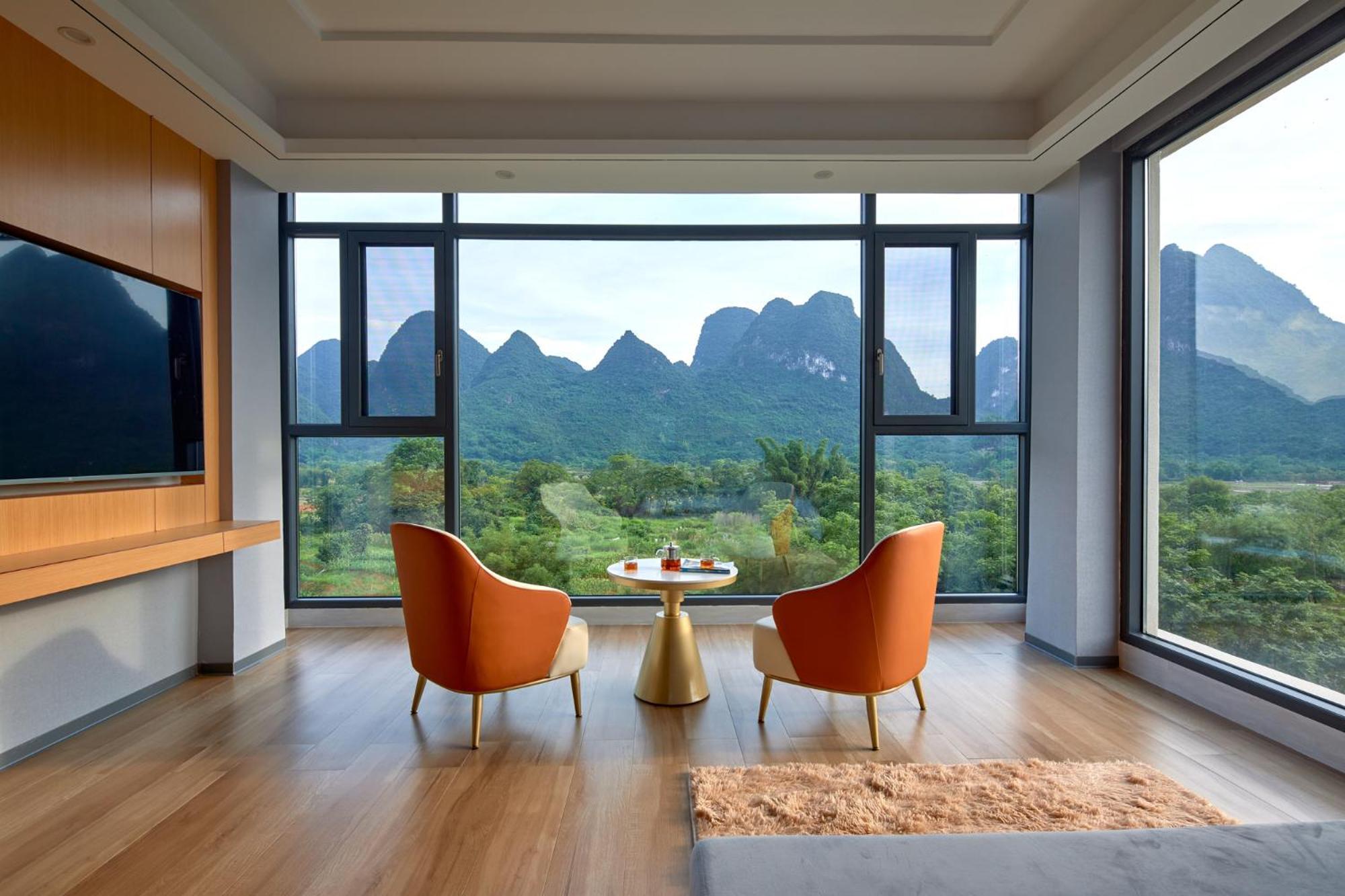 Yangshuo Fortune Lake Inn- One Way Free Pick Up From Airport Or Ts Over 3 Nights Экстерьер фото