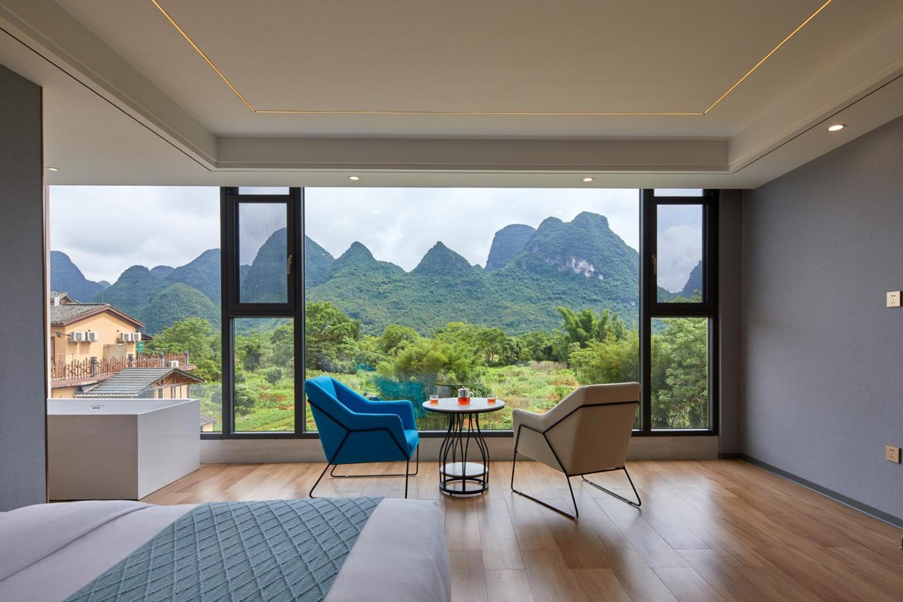 Yangshuo Fortune Lake Inn- One Way Free Pick Up From Airport Or Ts Over 3 Nights Экстерьер фото