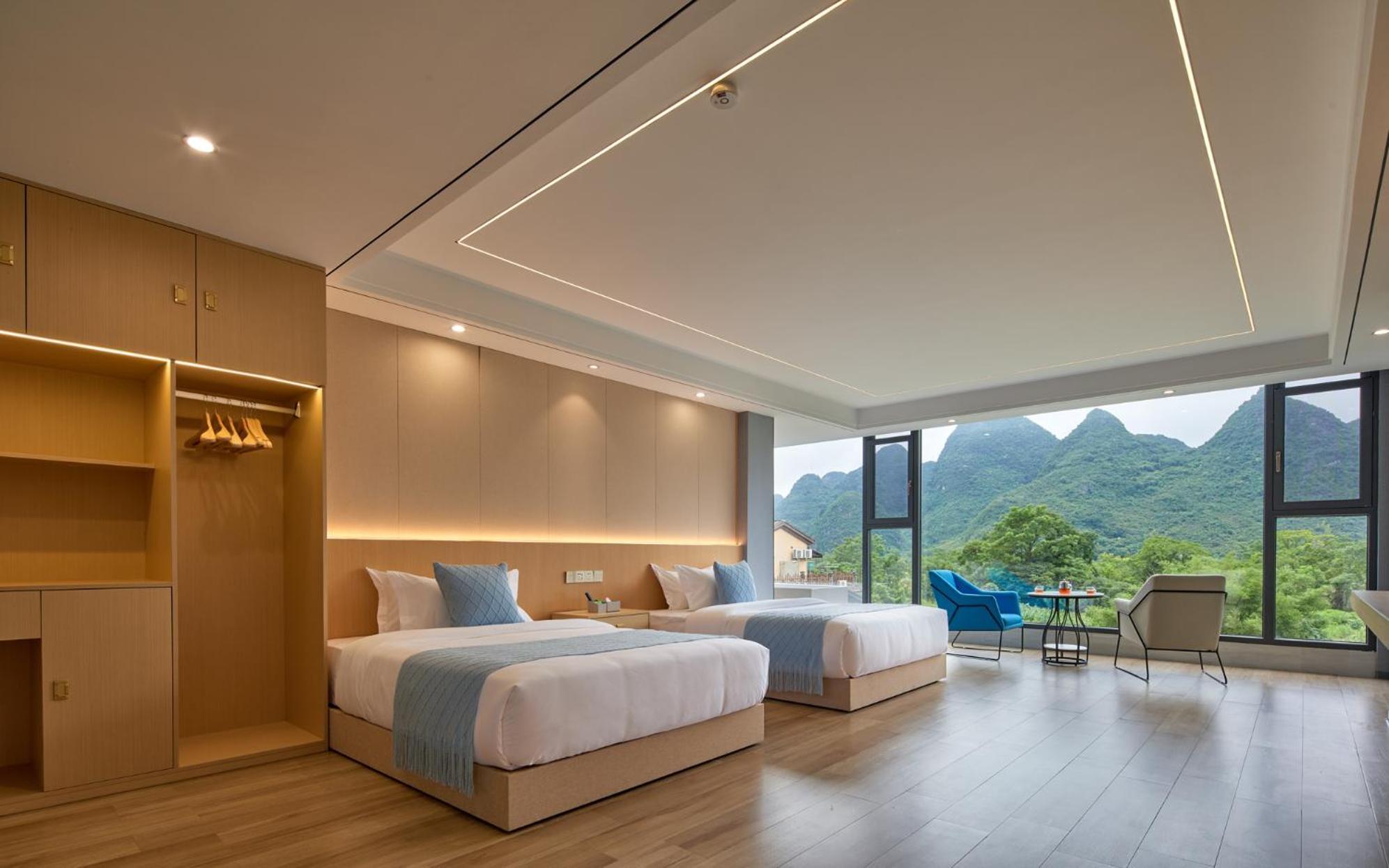Yangshuo Fortune Lake Inn- One Way Free Pick Up From Airport Or Ts Over 3 Nights Экстерьер фото