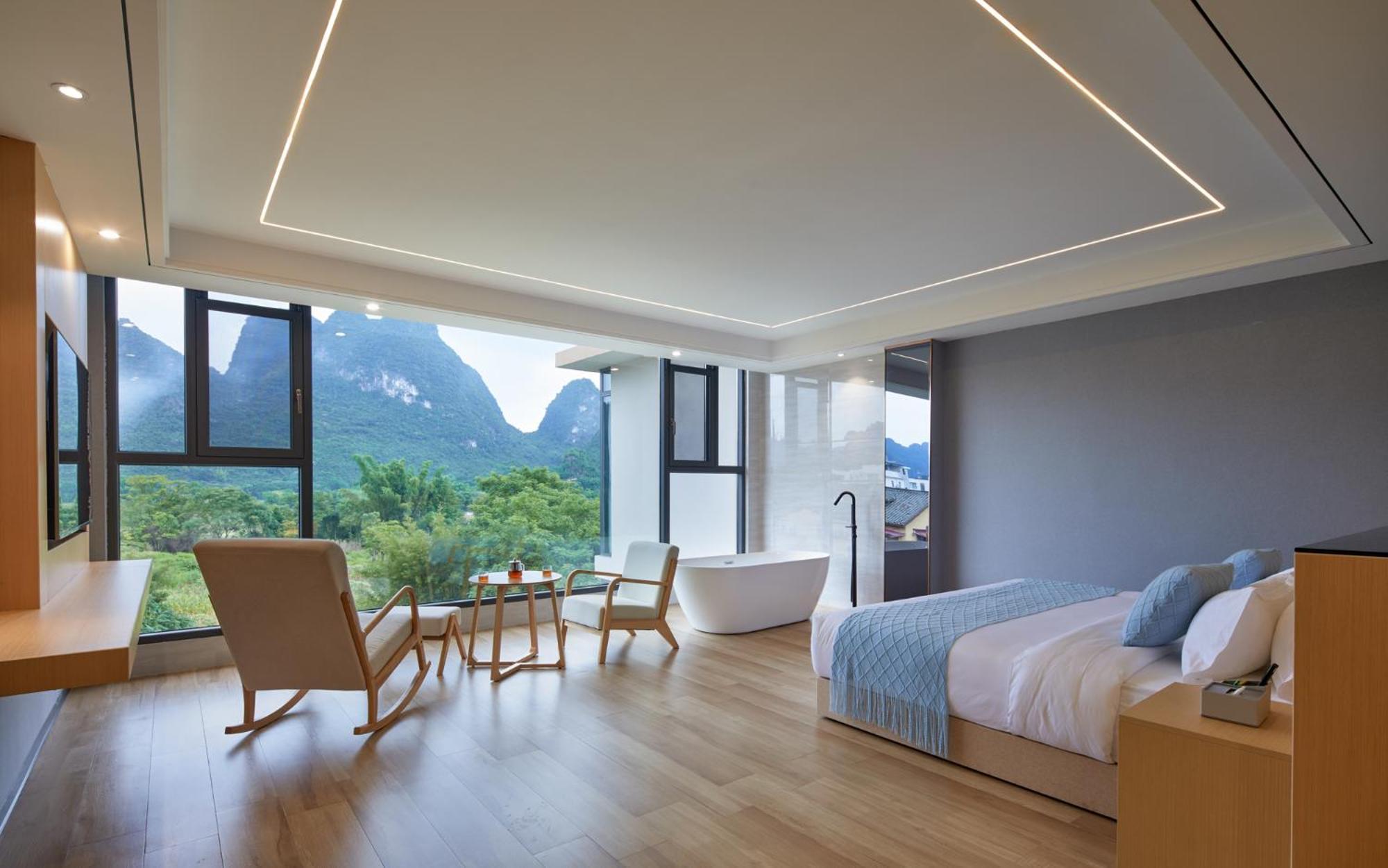 Yangshuo Fortune Lake Inn- One Way Free Pick Up From Airport Or Ts Over 3 Nights Экстерьер фото