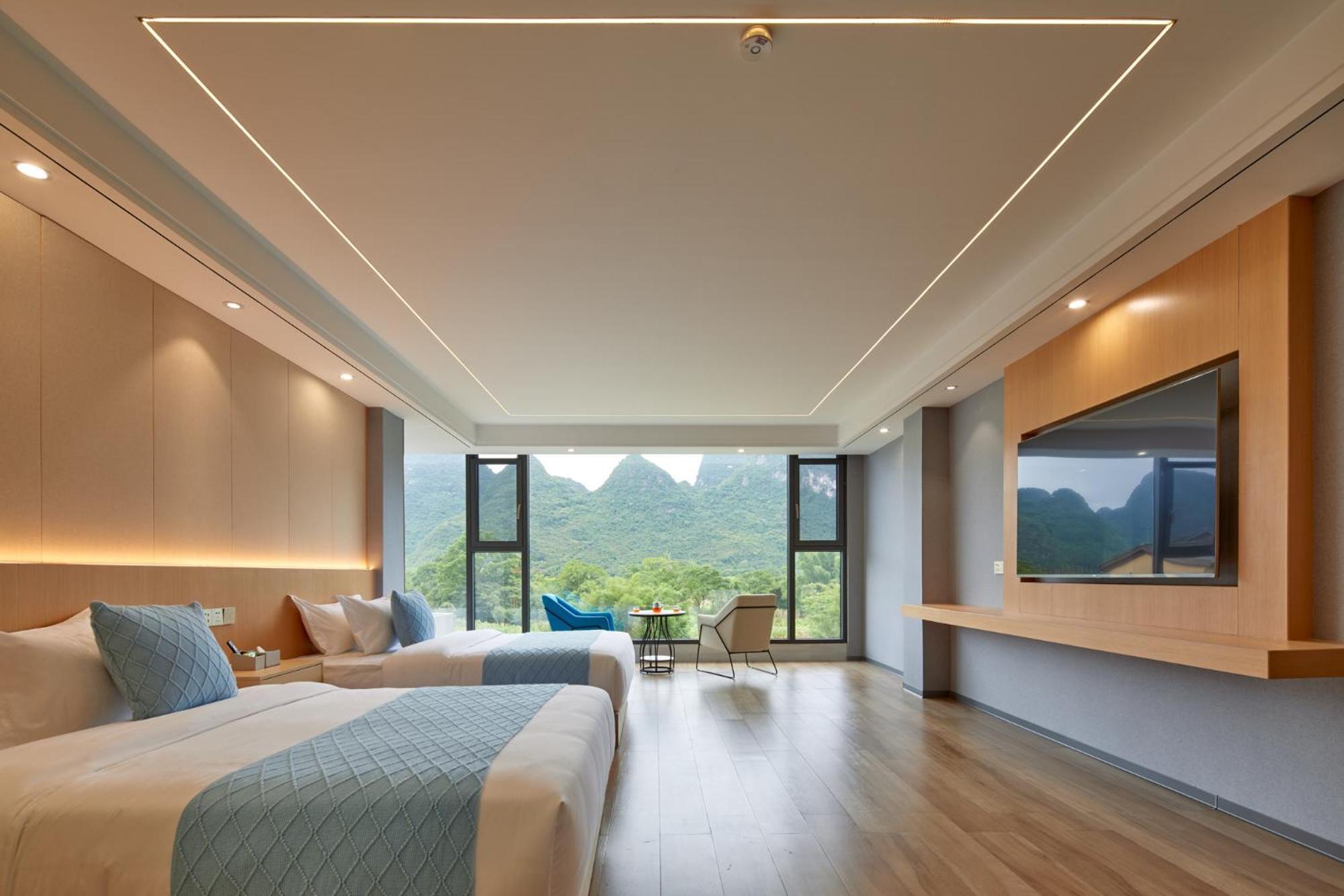 Yangshuo Fortune Lake Inn- One Way Free Pick Up From Airport Or Ts Over 3 Nights Экстерьер фото