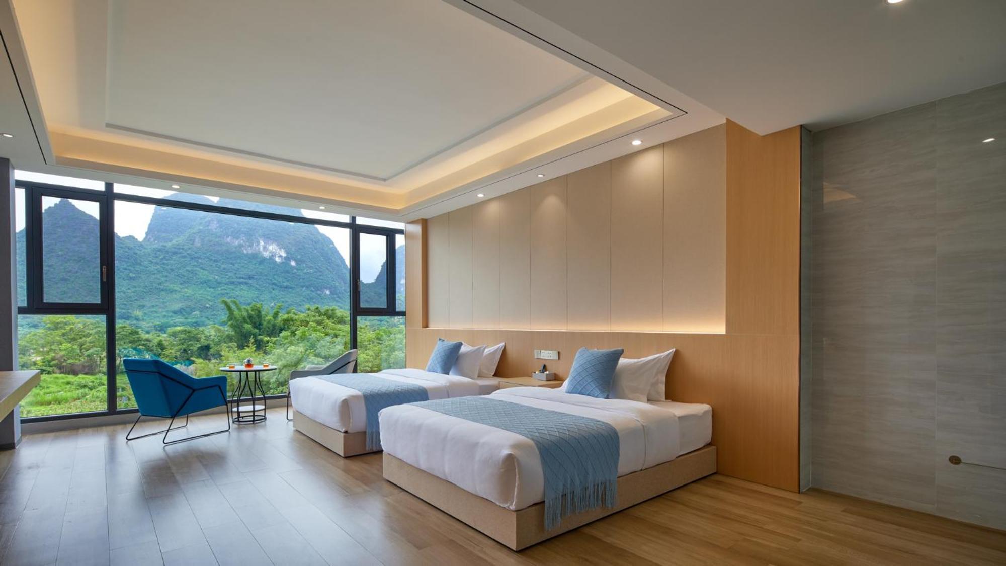 Yangshuo Fortune Lake Inn- One Way Free Pick Up From Airport Or Ts Over 3 Nights Экстерьер фото